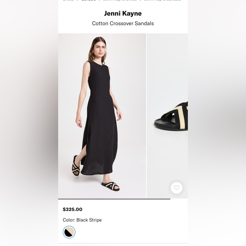 Jenni Kayne cotton crossover slide